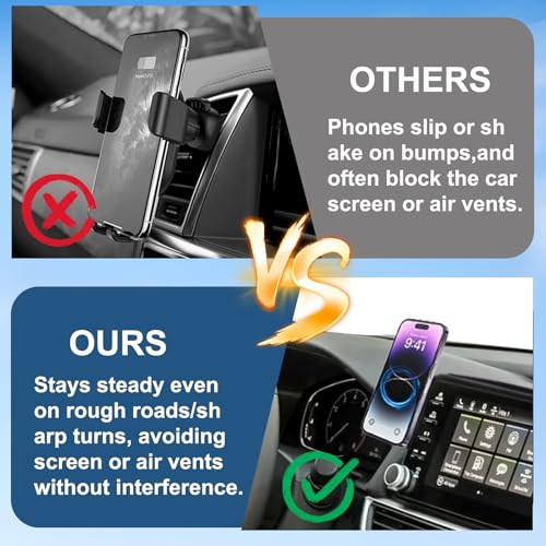 Car Phone Holder for 2018-2022 Honda Accord Accessories 8-inch Screen Fixed Clip, Magnet Cell Phone Mount Compatible with MagSafe, Hand-Free 360° Rotation Phone Automobile Cradles Not Affect Air Vent - size: 18-22 Honda Accord