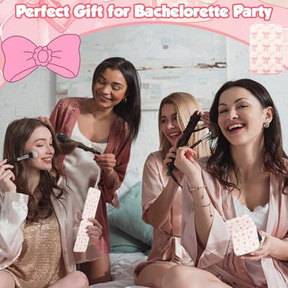 Geelin 12 Pcs Compact Mirror Bulk Mini Pocket Mirrors for Women Travel Folding Mirror Portable Hand Mirrors for Graduation Party Gift Camping Office Home(Pink Bow) - style: Pink Bow