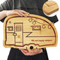 Happy Camper Bamboo Large Cutting Board, Rv Wooden Stove Top Cover Noodle Board,Meat Cutting Board for BBQ, Carving Board for Turkey,Large Charcuterie Board,RV Kitchen Decoration - style: big