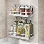 2PCS Kitchen Spice Rack, SUS304 Stainless steel Wall Mount Storage Rack, Seasoning Container, 11.8Inch Spice Organizer, Kitchen Seasoning Hanging Rack, Bathroom Shelf for Storing Toiletries - size: 11.8Inch 2PC