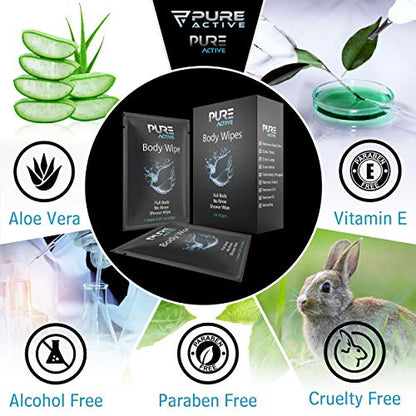 Shower Body Wipes, 40 Individually Wrapped Personal Hygiene Body Wipes for Women and Men, Keep Clean After Gym Travel Camping Outdoors Sports - style: 40 Wipes Normal