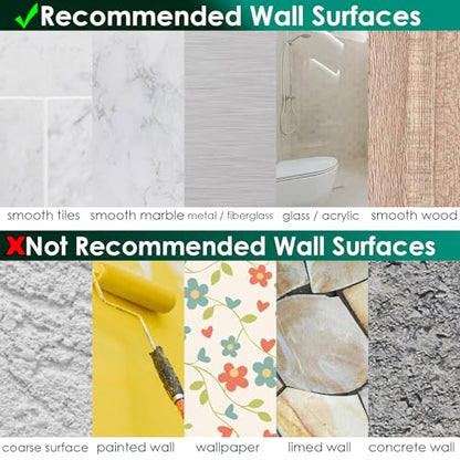 Shower Caddy Adhesive Replacement Stickers, Shower Organizer Adhesive Replacement Strips (Transparent - 6 Packs) - color: Transparent - 6 Packs