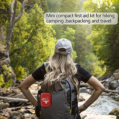 Portable Mini First Aid Kit Compact Medical Kits with Compartments, Waterproof Small EVA Case for Car, Home, Outdoors, Sports, Camping, Hiking and Office - size: Mini