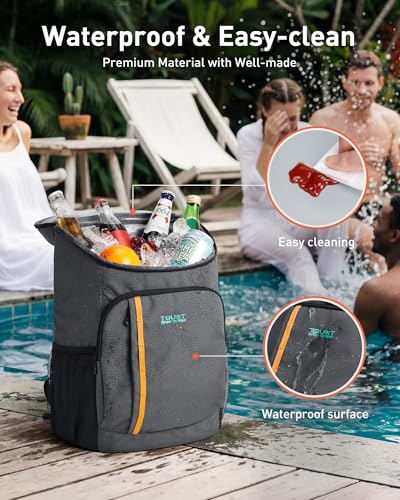 TOURIT Backpack Cooler Insulated 30 Cans, Lightweight Leak Proof Travel Cooler Bag, Soft Waterproof Cooler Backpack for Men Women, Camping Hiking Beach Travel Picnic - color: 01-Blue