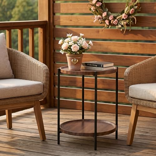 danpinera 2-Tier End Table - color: Walnut