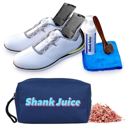 Clean Kit for Golf Shoes and Accessories - 6-item Kit: No Rinse Foaming Cleaner, Brush, Cloth, Cedar Inserts - color: Pebble Beach Dusk