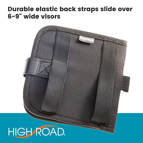High Road Car Visor Organizer and Registration and Insurance Card Holder with Clear Document Pockets and 3 Card Holders - Vehicle Document Holder for Visor, Glove Box or Console