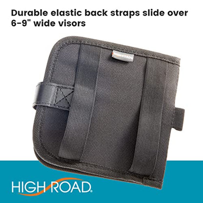 High Road Car Visor Organizer and Registration and Insurance Card Holder with Clear Document Pockets and 3 Card Holders - Vehicle Document Holder for Visor, Glove Box or Console