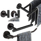 JQK Bathroom Hardware Set Oil Rubbed Bronze, 5-Piece Bath Accessories Set Wall Mount Includes 24 in Towel Bar, 9 in HT Bar, TP Holder, Towel Hook x 2, BAS105-ORB - color: Oil Rubbed Bronze