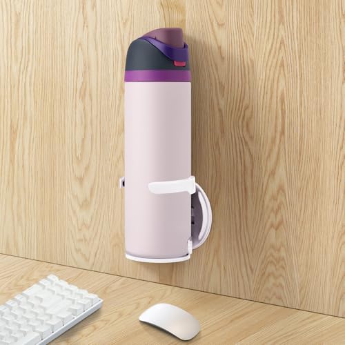 Water Bottle Holder Compatible with Stanley, Hydroflask, Sinple Midern, Stable and Durablee Wall Cup Holder, Space Saving Water Bottle Organizer Storage for Drinks and Coffee (Light Purple, 1) - color: Light Purple, size: 1
