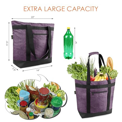 BeeGreen Insulated Cooler Bag Leakproof Freezer Shopping Tote for Groceries Heavy Duty Thermal Food Delivery Bag - color: Turquoise, style: Sling Cooler