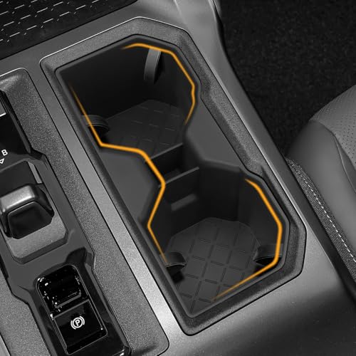 Front Cup Holder Compatible with Toyota 2026 RAV4 LE SE XLE XSE Limited Hybrid Accessories Silicone Material Insert Center Console Organizer - color: for Toyota 2026 RAV4 (Front)