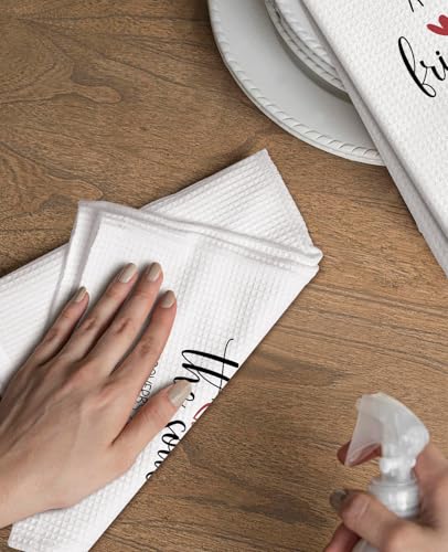 Advivio A Sweet Friendship Refreshes The Soul Kitchen Dish Towels Flour Sack Tea Towel, Kitchen Christian Gifts for Women Faith, Hostess Gifts for Women - color: A Sweet Friendship