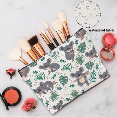 2 PCs Koala Gifts, Cute Koalas Makeup Bag, Koala Stuff Cosmetic Bag Travel Pouch, Animal Lovers Gifts for Women Girls Daughter Best Friend Sisters Niece Friendship Graduation Birthday - color: Multicolor 0106