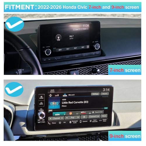 Center Console Organizer Dashboard Tray Compatible With 2022-2026 Honda Civic Interior Accessories, Dashboard Storage Organizer Box, Fits 7-inch and 9-inch screen