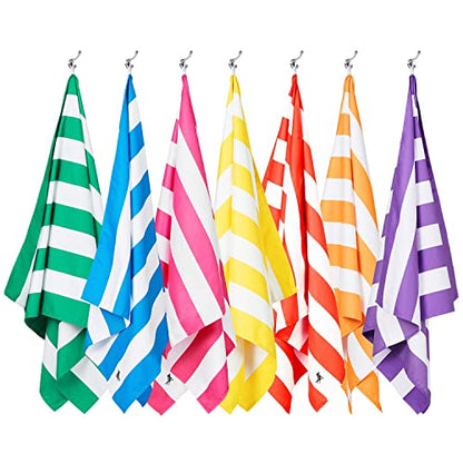 Dock & Bay Beach Towel - Quick Dry, Sand Free - Compact, Lightweight - 100% Recycled - Includes Bag - Cabana - Cancun Green - Extra Large (200x90cm, 78x35) - color: Cabana - Cancun Green, size: Extra Large (200x90cm, 78x35")