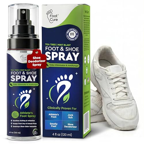 Shoe Deodorizer & Foot Odor Spray – Mint Blast for Smelly Feet | Athlete's Foot Odor Eliminator for Instant Relief from Stinky Feet | Natural Formula for All Footwear | Made in USA