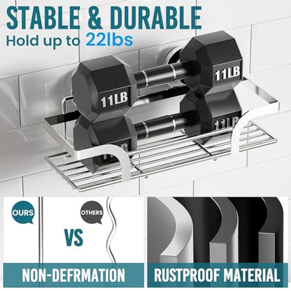 TAILI Shower Caddy Suction Cup 2 Pack, Heavy Duty Bathroom Basket, Bath Shelves for Inside,Stainless Steel Shower Holder for Bathroom Storage & Home Decor - style: 2 × Silver Basket