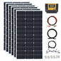 600 Watt 24Volt Solar Panel Kit 6X100W Monocrystalline Module 50A Charge Controller for RV, Boats, Trailer, Camper,Off-Grid System (600W Solar Kit) - style: 600W solar kit