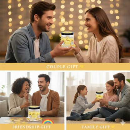Long Distance Relationship Gift - Positive Star Jar with 60 Affirmation Cards, Moving Away Friendship, Star Gifts for Friend Couple Boyfriend Girlfriend Coworker, Inspirational Keepsake - color: Positive Star