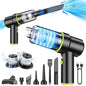 CODN Handheld Car Vacuum Portable Cordless 12000PA, 2 in 1 Handheld Vacuum Cleaner and Air Duster with Multi-Nozzles and LED Light, Mini Hand Held Vacuum Rechargeable for Home, Car, Office, Pet Hair