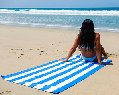 Quick Dry Towel Extra Large 78x35 Inch - Microfiber Beach Towel - Perfect for Beach, Travel, Swimming, Pool, Yoga, Hiking, Camping - Lightweight, Fast Drying, Compact for Adults (Cabana Blue) - color: Cabana Blue, style: Extra Large 78x35"