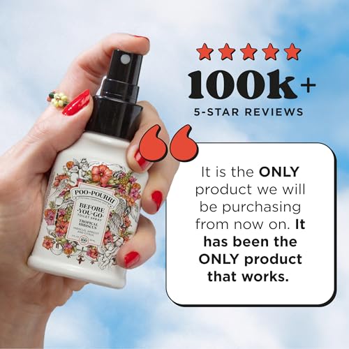 Poo-Pourri Before-You-Go Toilet Spray, Tropical Hibiscus, 2 Fl Oz - Hibiscus, Apricot and Citrus - size: 2 Fl Oz (Pack of 1)
