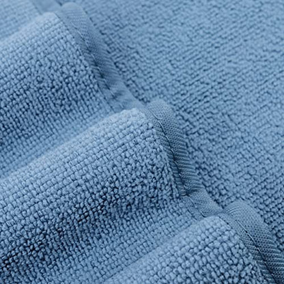 POLYTE Quick Dry Lint Free Microfiber Bath Sheet, 35 x 70 in, Pack of 2 (Blue) - color: Blue