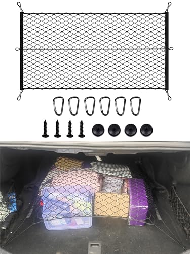 Goods Nets 41 x 30 Inch Cargo Net Luggage Net Storage Net with Hooks Small Mesh Cargo Net for Car Trunk Accessories Trunk Organization & Secure Cargo Storage