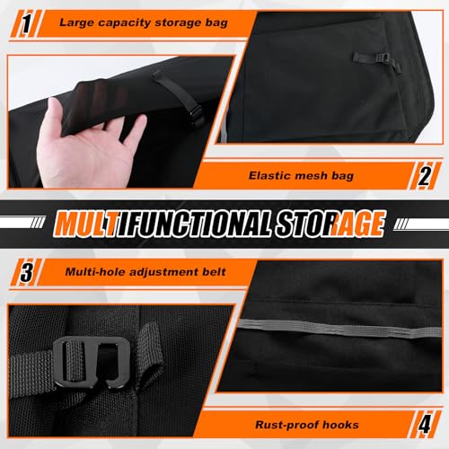 Storage Panels Compatible with 2015-2026 Ford Transit High/Mid Roof Van, Rear Door Middle Storage Panel Organizer, Heavy-Duty Multi-Layer Material for Van Life Gear, Middle