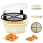 FJNATINH Collapsible Batter Bowl - Mess Free Better Breader Shaker Bowl with Lid Breading Shaker Container - Great for Fried Fish, Fried Chicken, Onion Rings, Wings,No Leak,Easy to Store,Cream White - color: Cream White