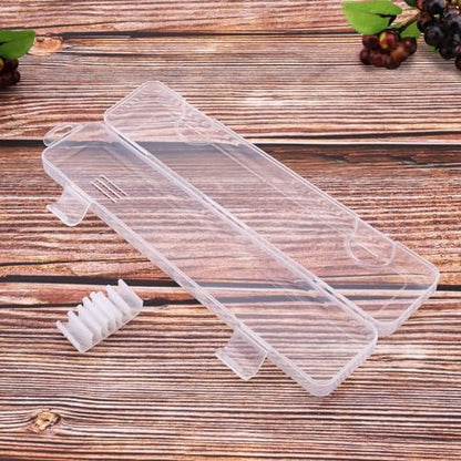 Transparent Tableware Storage Case, Portable Flatware Utensil Box, Clear Cutlery Organziers Container for Spoon Fork Chopsticks for Travel Camping Picnic (B)