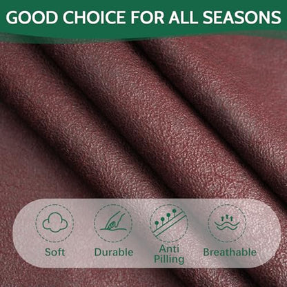 FUANGUI RV Dinette Cushion Covers Stretch Camper Cushion Cover Booth Seats Replacement RV Cushion Covers Washable Sofa Furniture Protector - color: Crackle-wine