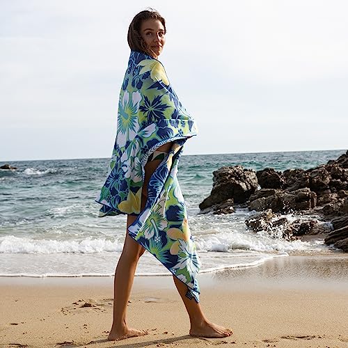 Elite Trend Microfiber Beach Towel for Adults with Bag - Extra Large 78x35 inch Lightweight Sand Free Quick Dry Towel for Travel, Swimming, Yoga, Camping - color: Hawaii, style: Extra Large 78x35"