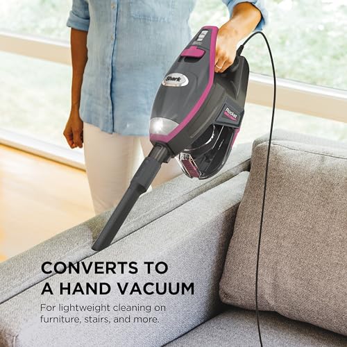 Shark HV371 Rocket Pro DLX Corded Stick, Removable Hand Vacuum, Advanced Swivel Steering, XL Cup, Crevice Tool, Upholstery Tool & Anti-Allergen Dust Brush, Fuchsia, Capacity - color: Fuchsia