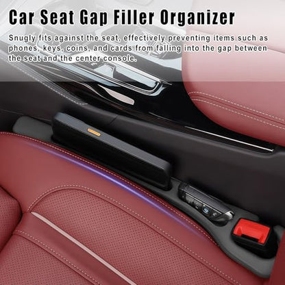 Car Seat Gap Filler Organizer 2 PCS Black Universal Seat Gap Plug Blocker Anti-Drop Console Catcher Phone Keys Storage for Car Truck SUV Auto Accessories Style1 - size: Style 1