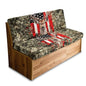 Deer Camo American Flag Pattern 2 Pcs RV Dinette Cushion Covers Washable Camper Cushion Slipcover Thickened Camper Seat Covers Dinette Booth Sofa Slipover for Travel Trailer Couch - color: Deer Camo American Flag