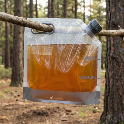 Restaurantware Cater Tek 1 Gallon Water Containers 10 Drink Bags - Collapsible Includes Tamper-Evident Caps Clear Plastic Beverage Bags For Catered Events Camping or Hiking Durable Handle - size: 10 Count, style: 1 Gallon
