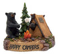 Wowser Rustic Home Decor- Black Bear Camping Duo Figurine - 4.75 Inches