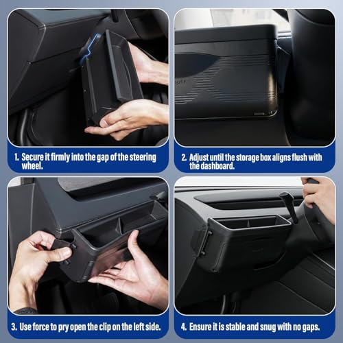 Topfit Dashboard Organizer for Tesla Model Y Multifunctional Storage Box Sunglasses Glove Box Organized Accessories for Tesla Model Y (2025-2026) - style: 2025-2026