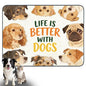 Nuxovilar Pet Dog Supplies Food Mat Cute Canine-Patterned Polyester (23.62×17.71 inches) Bowl Water Spill Pad Feeding Essentials for Kitchen, Dining Area, Pet Station - color: HC00140