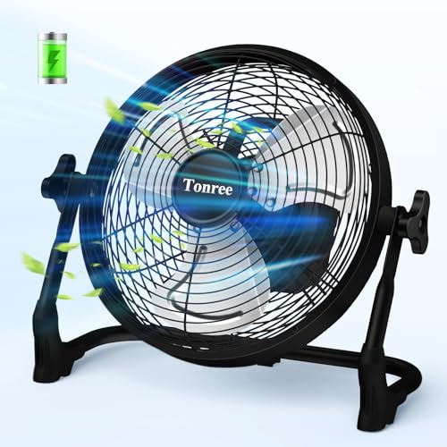 10" Portable Battery Operated Floor Fan, Cordless Rechargeable Fan, Hi-Velocity Wireless Fan, USB Phone Charge, 12-60H Runtime, Quiet, For Camping Tent Home Gym Shed Outdoor Garage Barn Travel - color: 11" Fan