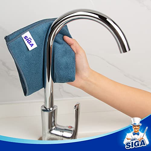 MR.SIGA Microfiber Cleaning Cloth, Pack of 6, Size: 13.8" x 15.7" - size: 13.8 x 15.7 inch