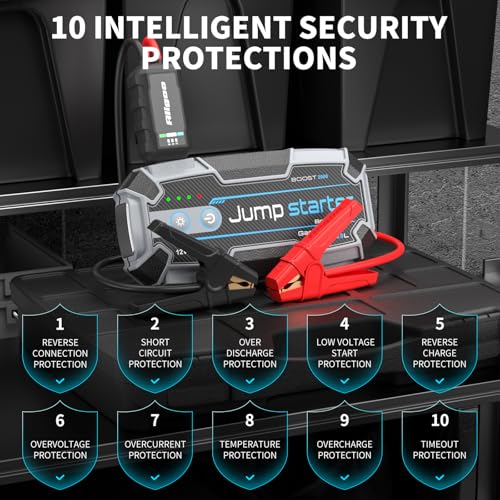 2000A Battery Jumper PD100W Fast Charging Portable Power Bank IP67 Waterproof Jump Box for Car,Exclusive Magnetic Hook, 4 Mode LED Flashlight,12V Portable Battery Booster for Cars Trucks SUV