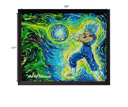 Uhomate Dragon Cartoon Wall Decor Vincent Van Gogh Starry Night Posters Home Canvas Wall Art PrintNursery Decor Living Room Wall Decor A091 (11X14) - size: 14"L x 11"W