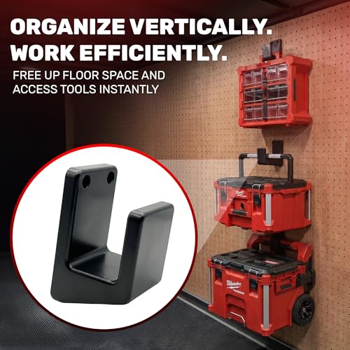 Rolling Packout Wall Mount Hook for Milwaukee - Secures Packout Stack in Enclosed Trailers or Vans -Mounts with Standard Drywall Screws - Milwaukee Tools Accessories Organizer