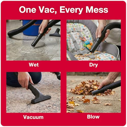 Koblenz Wet Dry Vacuum Cleaner, 2 Gallon 2.0 PHP, 60 CFM, 10 ft Reach, Twist-N-Lock Hose, Small Shop Vac, Portable Shop Vac for Home Car Garage Workshop, Accessories Included, Blue/Black, WD-2L - size: 2 Gallon 2.0 HP