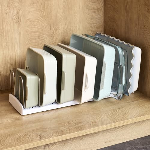 YouCopia StoreMore Expandable Pan + Lid Rack, Pot Lid Organizer, Adjustable - size: 12.5"-22" Premium