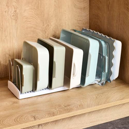 YouCopia StoreMore Expandable Pan + Lid Rack, Pot Lid Organizer, Adjustable - size: 12.5"-22" Premium