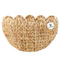 Coeusy Wicker Wall Basket, Boho Scalloped Wall Basket,Large Wall Hanging Baskets for Nursery,Door,Plants,Mail,Natural Water Hyacinth - color: Water Hyacinth